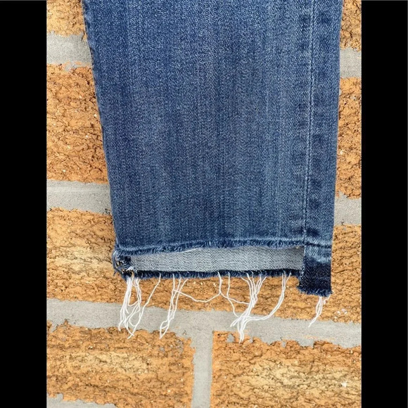 Driftwood Amelia Skraight Crop Classic Fit Frayed Step Hem Ankle Jeans size 26 - Picture 3 of 11